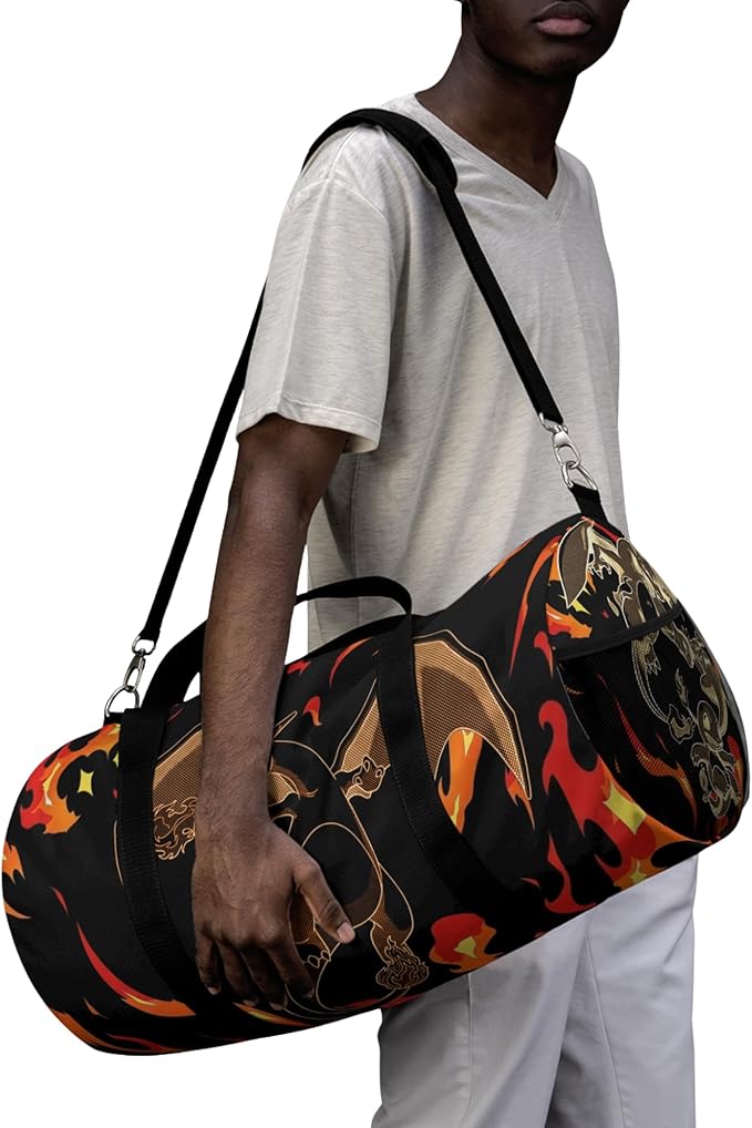 Anime Gym Bag for Women Men - Large Capacity Waterproof Workout Fitness Travel Sports Bags Fashion Street Camping ExpandaCLe Carry On Duffle Bag For Couple (CRZRD) PTY