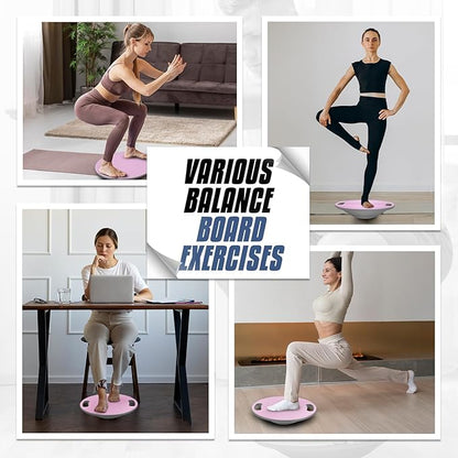 MADOG Wobble Balance Board for Adults, 15.5" TPR Non-slip Surface with Handle for Workout Core Trainer Physical Therapy, Home Gym Stability Board