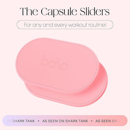 Bala Capsule Sliders for Working Out, Core Workout Sliders - Floor Exercise Sliders & Fitness Gliders for Squats, Lunges, & Push-up Variations - Strength Slides for Yoga, Pilates & Aerobics