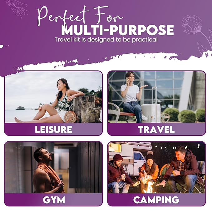 Compact Personal Shower Kit To-Go– Your Hygiene Companion for Travel, Gym, Camping | Shower on the Go | Shampoo, Soap, Towel. All in One (5)