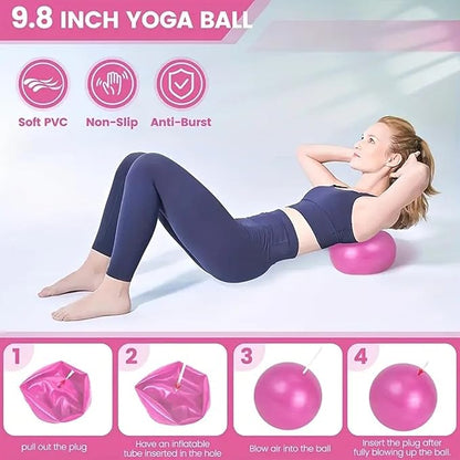 Pilates Kit for Home Workouts - Essential Pilates Equipment Set for Women with Ball & Ring, Home Pilates Accessories for Women & Beginners