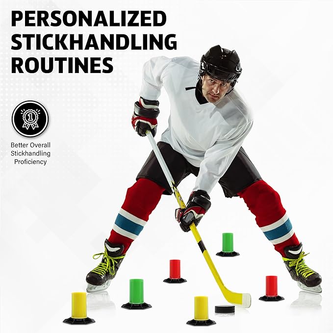 ACE HOCKEY The Snake Trainer - Lightweight Stickhandling Training Tool - Hockey Training Equipment for Puck Control, Reaction Time and Coordination - Portable, Durable and Adjustable