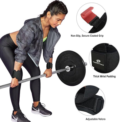 Lifting Hooks for Weight Lifting: Weightlifting Hooks Wrist Straps Hand Grip Support for Deadlift Weightlifting Gym Gloves for Men & Women