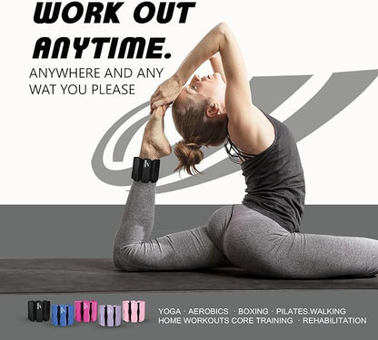 Wrist Ankle Weights for Women Men, Leg Arm Wrist Weights Bangles 1lb*2 1.5lb*2 2lb*2Wearable Weights Pilates Weighted Bracelet for Strength Training Walking Swimming Exercises Yoga Physical Therapy