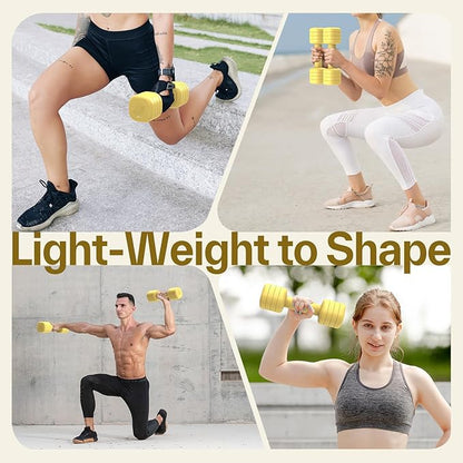Adjustable Dumbbell Set of 2: Sportneer 4 in 1 Free Weights Dumbbells Set for Women, Hand Weights for Women at Home, Each 2lb 3lb 4lb 5lb Weights with Soft Rubber Handle for Home Gym Exercise Training