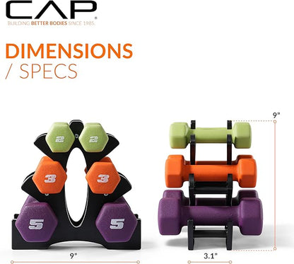 CAP Barbell Neoprene Dumbbell Weights Pairs & Sets | Multiple Colors