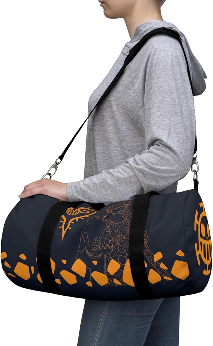 Anime Gym Bag for Women Men - Large Capacity Waterproof Workout Fitness Travel Sports Bags Fashion Street Camping ExpandaCLe Carry On Duffle Bag For Couple (Black OP) PTY