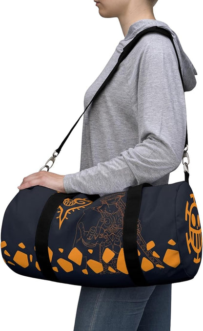 Anime Gym Bag for Women Men - Large Capacity Waterproof Workout Fitness Travel Sports Bags Fashion Street Camping ExpandaCLe Carry On Duffle Bag For Couple (Black OP) PTY