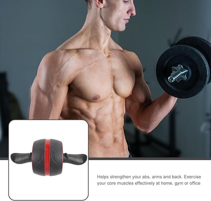 TOYANDONA Ab Roller Wheel Exercise Roller for Core Workout with Automatic Rebound, Portable Abdominal Trainer Wheel for Home Fitness, Men and Women Slimming Exercise Equipment