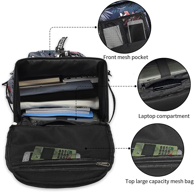 Floral gym duffel bag backpack, fashion wrestling bag,with shoe compartment, 4 kinds of back method waterproof travel sports walking laptop Lightweight (A-Floral Blue)
