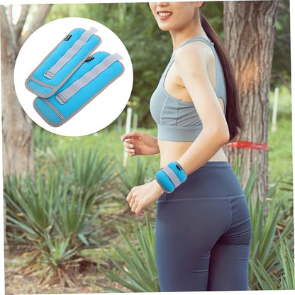 2pcs Adjustable Ankle and Wrist Weights for Men and Women Each Sandbag Fitness Equipment for Strength Training Running Yoga and Workouts