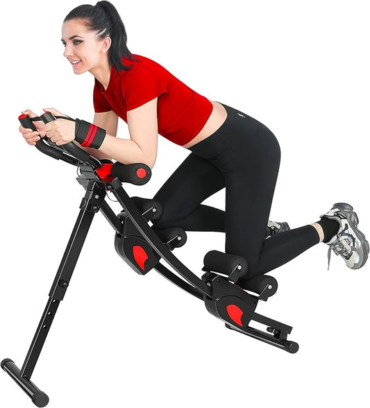 GIKPAL Ab Machine, Ab Workout Equipment for Women, Adjustable Ab Trainer Machine for Stomach Workout at Home Gym, Ab Crunch Abdominal Exercise Equipment (Black (Dual Slider))