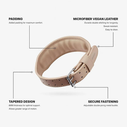 UPPPER Weight Lifting Belt - Double Prong 4” to 2.5” Tapered Premium Lifting Belt for Men and Women - Ultimate Back Support For Weightlifting and Powerlifting | Premium Fitness Gear