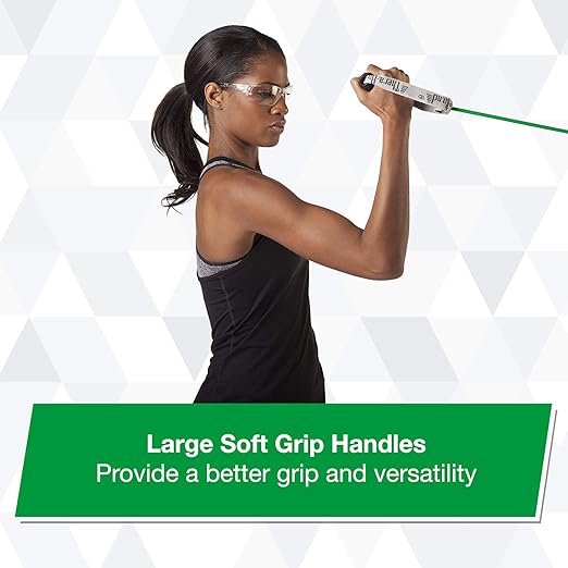 THERABAND Resistance Tubes, Professional Latex Elastic Tubing with Soft Handles & Door Anchor, Physical Therapy, Lower Pilates, At-Home Workouts, & Rehab, 48 Inch, Green, Heavy, Intermediate Level 1