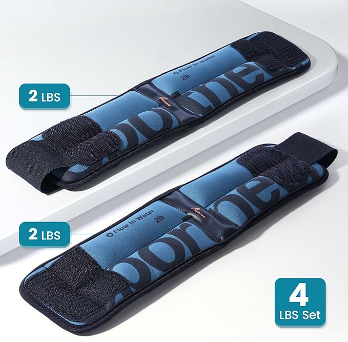 Sportneer Ankle Weights for Men Women Strength Training, 4/10 lbs Pair Leg Weights Set Comfortable and Soft Perfect for Dancing Running Walking Fitness Workout