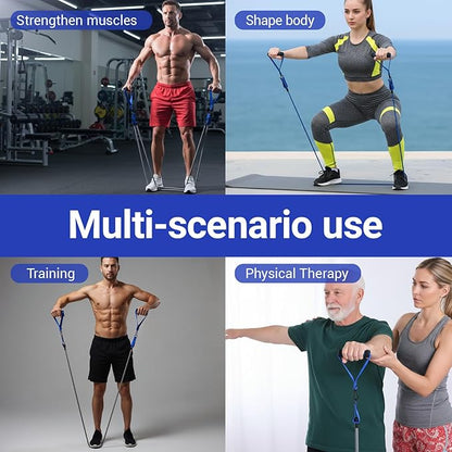 Heavy Resistance Bands for Working Out, 300lbs Exercise Bands with Handles, Workout Bands with Handles, Fitness Weight Bands for Men Muscle Strength Training Stretching Yoga