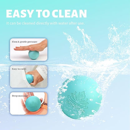 Natural Rubber Physical Massage Therapy Ball Set Physical Massage Ball Therapy Equipment for Myofascial Release, Trigger Point Therapy, Muscle Soreness Deep Tissue Massage Balls(2 Pack)