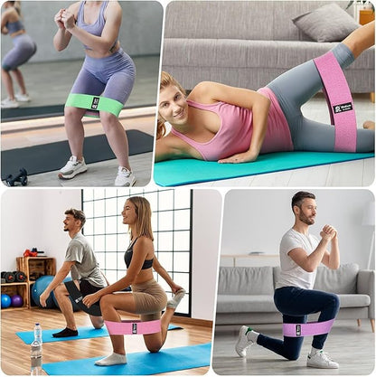 Thick Fabric Booty Bands – Resistance Loop Bands for Glutes & Legs, Home Gym, Pilates & Yoga – JIN BD