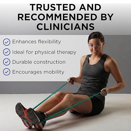 THERABAND Professional Latex Resistance Bands, Individual 6 Ft Elastic Band for Upper & Lower Body Exercise, Physical Therapy, Pilates, At-Home Workouts, 6 Foot, Green, Heavy, Level 4