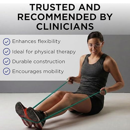 THERABAND Professional Latex Resistance Bands, Individual 6 Ft Elastic Band for Upper & Lower Body Exercise, Physical Therapy, Pilates, At-Home Workouts, 6 Foot, Green, Heavy, Level 4