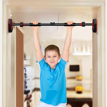 Adjustable Pull up Bar Doorway Strength Training Bar No Drill Installation Portable Home Gym Equipment for Upper Body and Muscle up Workouts 39.37 Inches