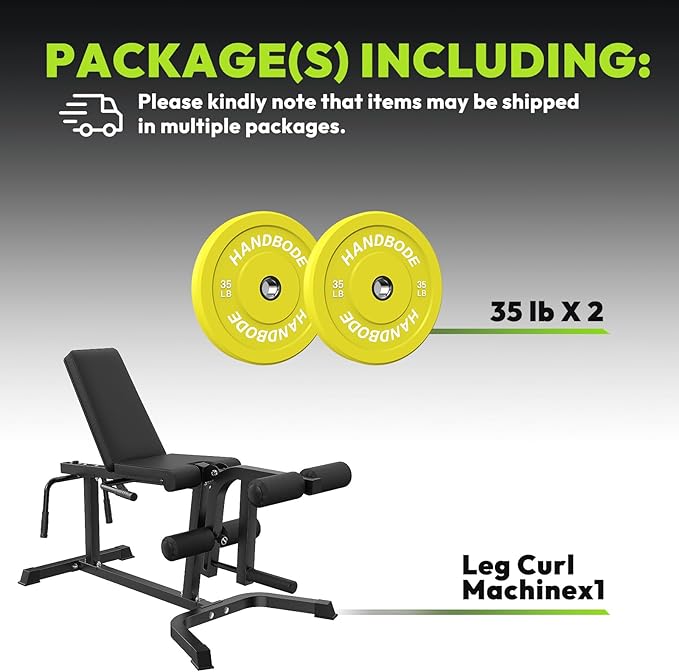 Leg Extension and Curl Machine, Adjustable Leg Curl Machine with Weight Plates Set, Seated Leg Extension and Lying Curl Machine for Lower Body Workouts, Leg Workout Equipment for Home Gym