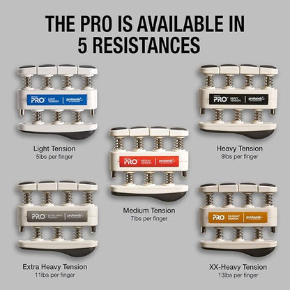 Prohands PRO Hand Exerciser, Finger Exerciser (Hand Grip Strengthener), Spring-Loaded, Finger-Piston System, Isolate and Exercise Each Finger