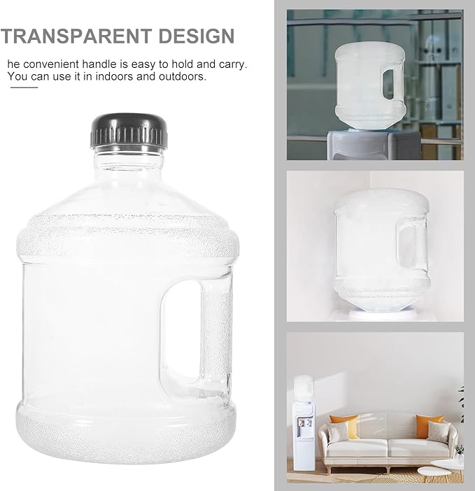 Cabilock 3L Water Jug with Lid and Handle, Reusable Portable Gallon Water Bottle for Outdoor Sports Fitness Gym Hiking