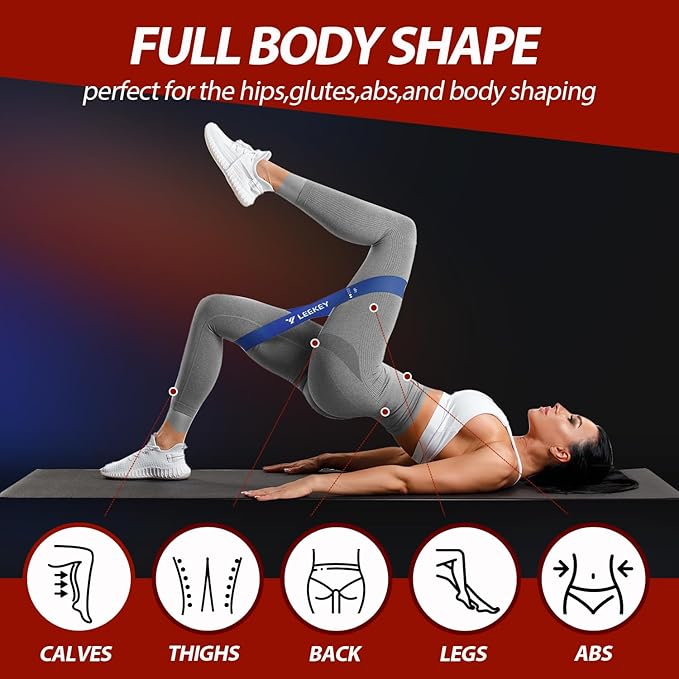 LEEKEY Resistance Bands, Exercise Bands with Handles,Pull Up Assist Bands - Band Set with Door Anchor - Bands for Working Out,Band for Men and Women Fitness Training,Home Workouts