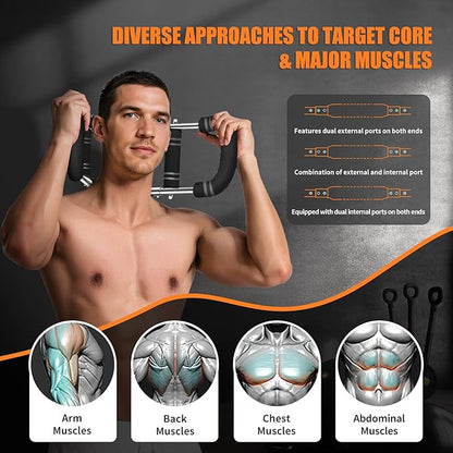 Twister Arm Trainer for Men, Arm Trainer with Chest Workout Equipment|Multi-Functional Advanced Challenges-Adjustable Double Steel Spring Home Gym Fitness Equipment Enhance Upper Body Muscle Strength
