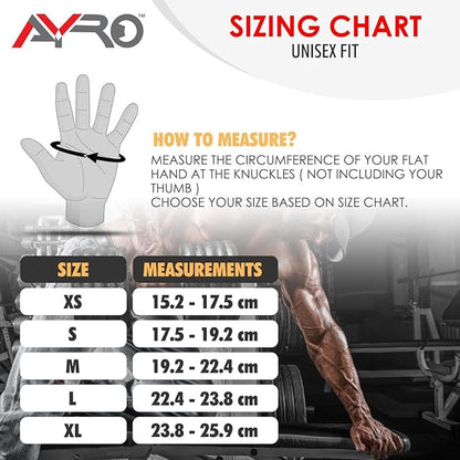 AYRO Workout Gloves for Men & Women – Gym Gloves for Men, Weight Lifting Gloves, with Wrist Support, Breathable Palm Padding, Non-Slip Grip – Ideal for Gym, Fitness, Cross Training, Cycling Gloves