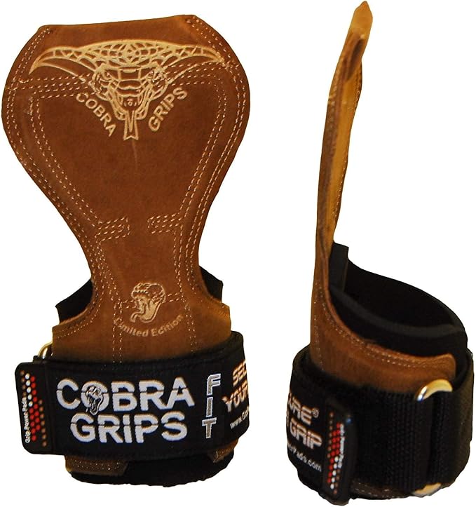 Cobra Grips PRO Weight Lifting Gloves Heavy Duty Straps Alternative with Power Lifting Hooks Padded Wrist Support for Deadlifts & Bodybuilding