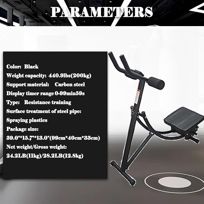 Abdominal Exercise Machine AB Core Strength Training Equipment ABS Coaster Core Work Roller Muscle Trainer Fitness AB Machine Foldable Core Trainer with Carbon Steel for Home Gym