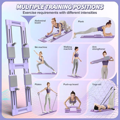 Pilates Equipment,Pilates Board,Multifunctional Abdominal Plate, Detachable Ab Trainer Machine with Anti-Slip and Quiet Design, Portable for Core Workouts, Home Fitness Equipment