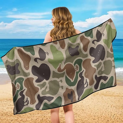 Bulopul Duck Hunting Camo Car Seat Towel Cover After Gym Workout Running Swimming Automotive Accessories for Girly Women Non-Slip Sweating Car Seat Cover