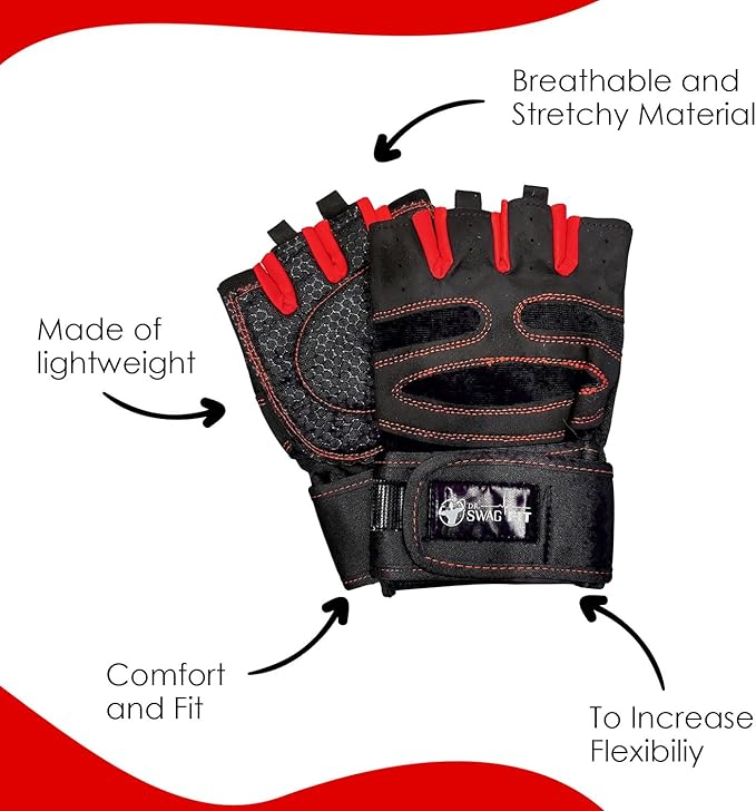 Weight Lifting Gloves, Supportive Gym Gloves for Fitness, Crossfit, and Weight Training for Men & Women, Non-Slip, Durable Workout Gloves with Wrist Support