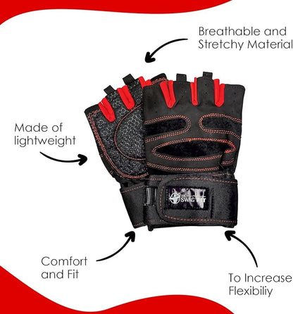Weight Lifting Gloves, Supportive Gym Gloves for Fitness, Crossfit, and Weight Training for Men & Women, Non-Slip, Durable Workout Gloves with Wrist Support
