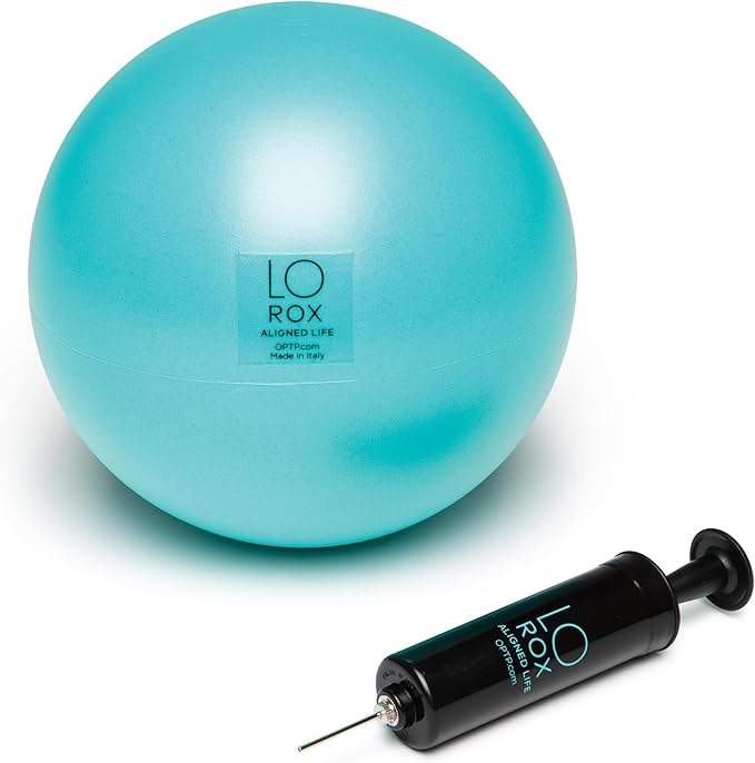 OPTP Lo Rox Body Sphere with Pump - Inflatable Small Pilates Ball with Pump for Exercise, Massage, and Core Workouts — from Lauren Roxburgh