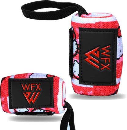 Gym Wrist Wraps Fitness Workout Training Heavy Weight Lifting Wrist Straps Support Thumb Loops Adjustable Pair Brace Strong Grip Powerlifting Bodybuilding