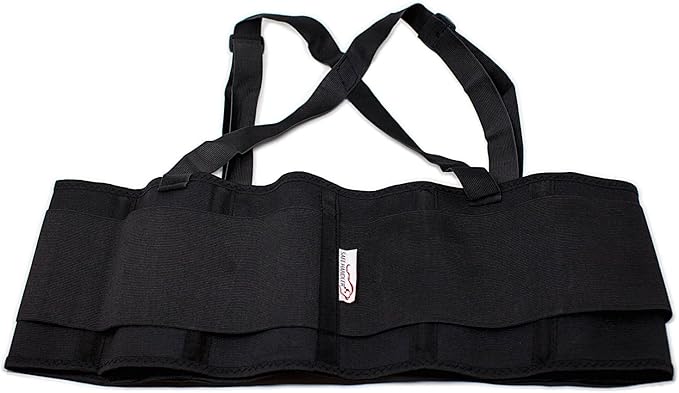 SAFE HANDLER Lifting Support Weight Belt -Black | Lower Back Brace Protects & Relieves Back Pain, Stable Support Belt with Dual Adjustable Straps and Breathable Mesh Panels, XXX-Large