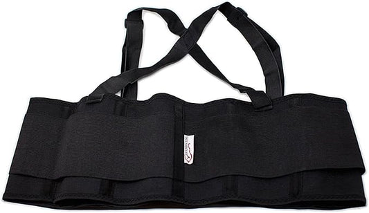 SAFE HANDLER Lifting Support Weight Belt -Black | Lower Back Brace Protects & Relieves Back Pain, Stable Support Belt with Dual Adjustable Straps and Breathable Mesh Panels, XXX-Large
