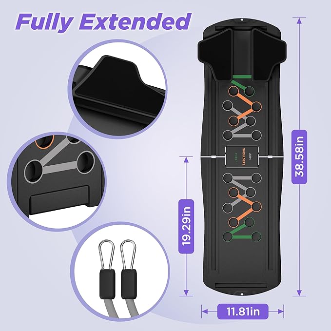 Pilates Reformer 7-in-1 Foldable Home Gym – Multi-Function Pilates Board for Full Body Workout, Core Strength, and Portable Pilates Training