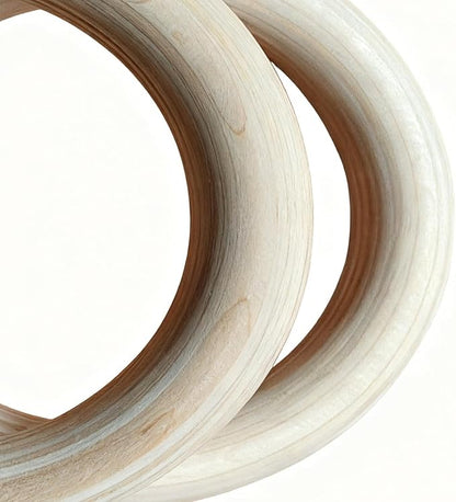 Gym Rings - Grips for Gymnastics | Strength Training Rings | for Home Gym Fitness Exercise Playground Indoor Outdoor