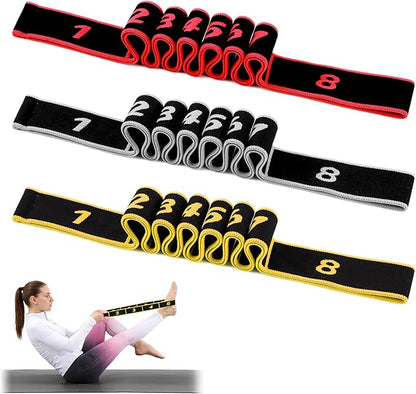 3PCS Fitness Resistance Bands with Handles,Resistance Bands with Handles, Fitness Resistance Band for Stretching and Yoga,Fashion Puller Exercise,Adjustable Bands for Full Body Stretching Shaping