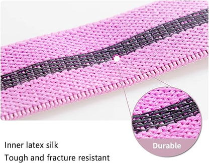 Resistance Bands for Working Out, Fabric Exercise Bands Set of 3, Long Elastic Bands for Exercise with Workout Guide and Carry Bag, Fitness Bands for Strength Training, Yoga, Pilates, Home Workout