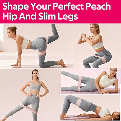 Silicone Resistance Bands for Working Out, Thick Booty Bands for Legs and Glute, Non Slip Resistance Loop Bands for Exercise, Workout Bands for Women and Men, Pilates Yoga Starter Set, Home Fitness