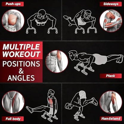 Shappy 6 Pairs Fitness Push up Handles Non Slip Push up Bar Strength Training Gym Exercise Equipment with Cushioned Foam Grip and Sturdy Structure Pushup Bar Portable Training Equipment for Men Home