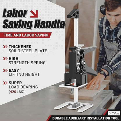 Labor Saving Arm Jack Handle 2 Pack, Construction Jack, Wall Tile Locator, Multi Function Height Adjustment Lifting Device, Door Panel Lifting Cabinet, Raised 9.8 in, Pair Dynamic Load 420 LB