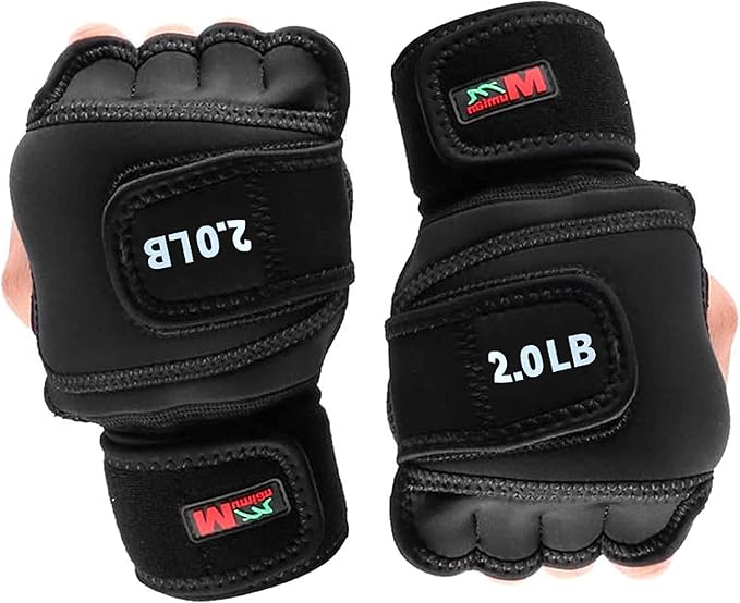 Weighted Gloves 4lb (2lb Each), Fitness Soft Iron Gloves with Wrist Support for Gym Boxing Strength Training, Cross Training, Gifts for Men, Dad, Husband