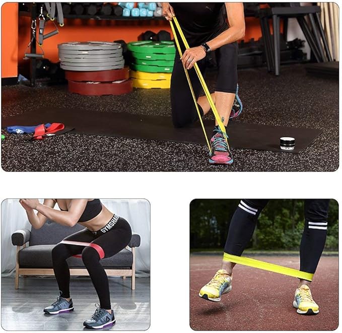Resistance Bands Set (12pcs), Workout Bands with Handles, Door Anchor, Ankle Straps and Carry Bag, Exercise Bands for Shape Body and Home Workouts
